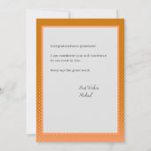 Gefeliciteerd met Afstuderen Oranje en zwart (Achterkant)