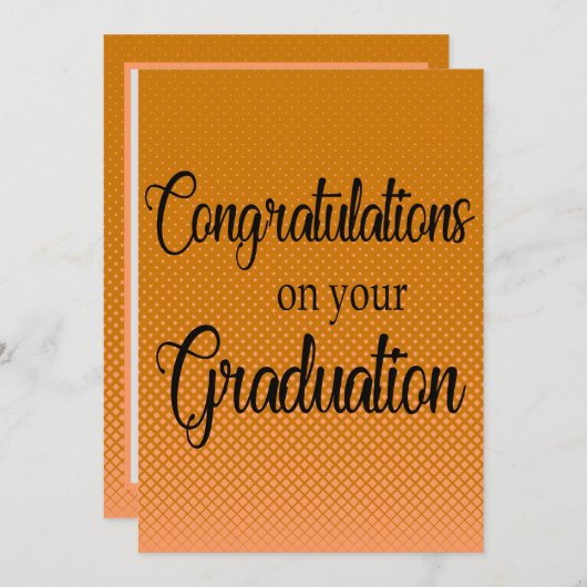 Gefeliciteerd met Afstuderen Oranje en zwart (Voorkant / Achterkant)