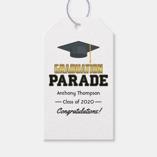 Gefeliciteerd met Afstuderen Parade Cadeaulabel (Voorkant)