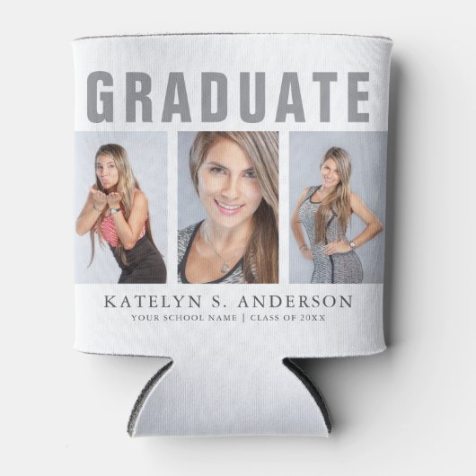 Gefeliciteerd met afstuderen Photo Collage Blikjeskoeler (Voorkant)