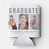 Gefeliciteerd met afstuderen Photo Collage Blikjeskoeler (Achterkant)