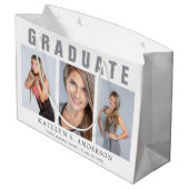 Gefeliciteerd met afstuderen Photo Collage Groot Cadeauzakje (Achterkant Gekanteld)