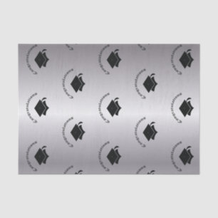 Gefeliciteerd met Afstuderen Silver-weefselpapier Tissuepapier