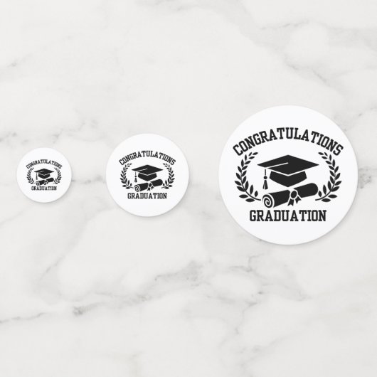 Gefeliciteerd met Afstuderen Table Confetti (Voorkanten)