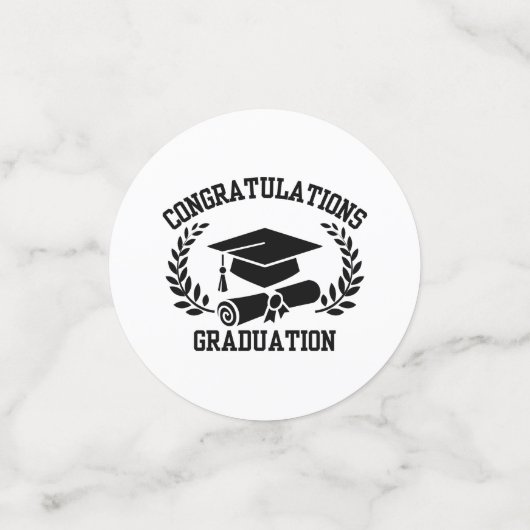 Gefeliciteerd met Afstuderen Table Confetti (Kleine voorkant)
