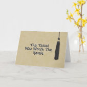 Gefeliciteerd met Afstuderen - Tassel Kaart (Gele Bloem)