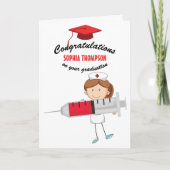 Gefeliciteerd met Afstuderen van de verpleegschool Kaart (Voorkant)