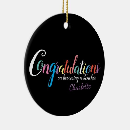 Gefeliciteerd met afstuderen van gekwalificeerde l keramisch ornament (Rechts)