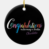 Gefeliciteerd met afstuderen van gekwalificeerde l keramisch ornament (Achterkant)