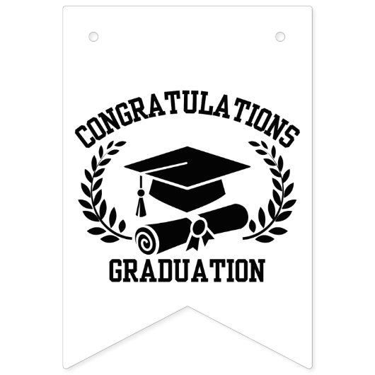 Gefeliciteerd Met Afstuderen Vlaggenlijn Banner (Eerste vlag)