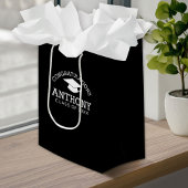 Gefeliciteerd met Afstuderen zwarte afkorting Klein Cadeauzakje