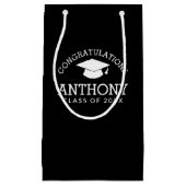 Gefeliciteerd met Afstuderen zwarte afkorting Klein Cadeauzakje (Voorkant)
