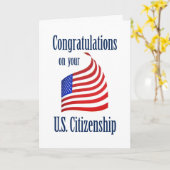 Gefeliciteerd met Amerikaans staatsburgerschap vla Kaart (Gele Bloem)