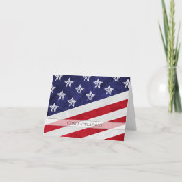 Gefeliciteerd met Amerikaanse vlag Kaart