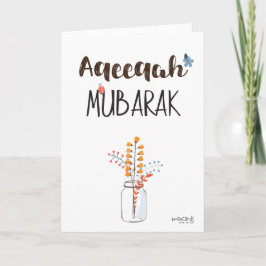 Gefeliciteerd met Aqeeqa - Eenvoudig Kaart