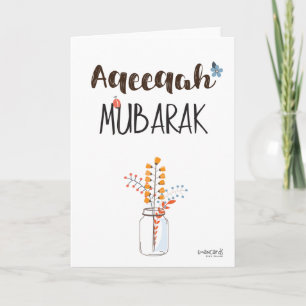 Gefeliciteerd met Aqeeqa - Eenvoudig Kaart