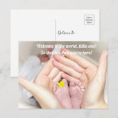Gefeliciteerd met Baby Born Briefkaart (Voorkant / Achterkant)