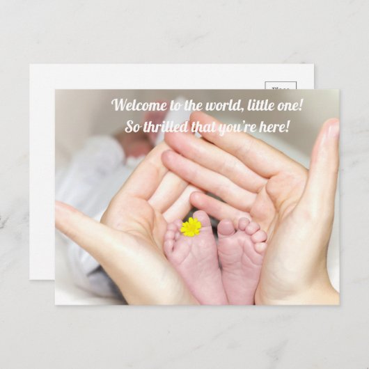 Gefeliciteerd met Baby Born Briefkaart (Voorkant / Achterkant)