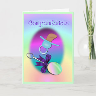 Gefeliciteerd met Baby Card - pas aan Kaart