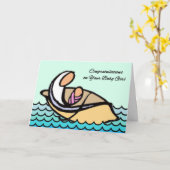 Gefeliciteerd met Baby Girl Moeder en Dochter Kaart (Gele Bloem)