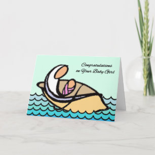 Gefeliciteerd met Baby Girl Moeder en Dochter Kaart