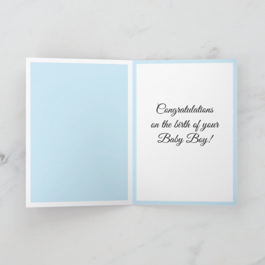 Gefeliciteerd met baby kaart (Binnen)