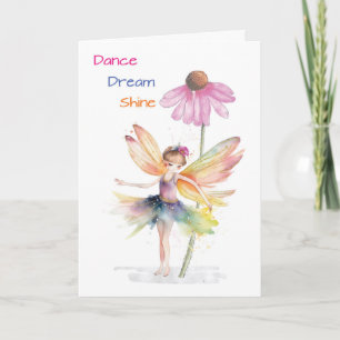 Gefeliciteerd met Ballet Dance Fairy Ballerina Kaart
