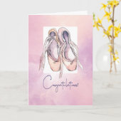 Gefeliciteerd met Ballet Performance Waterverf Kaart (Gele Bloem)