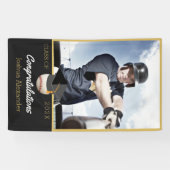 Gefeliciteerd met Baseball-speler op foto afstuder Spandoek (Horizontaal)