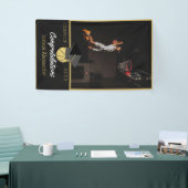 Gefeliciteerd met Basketball-speler op foto afstud Spandoek (Beurs)