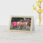Gefeliciteerd met Basset Hound Card Kaart (Gele Bloem)