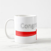 Gefeliciteerd met begroeten koffiemok (Links)