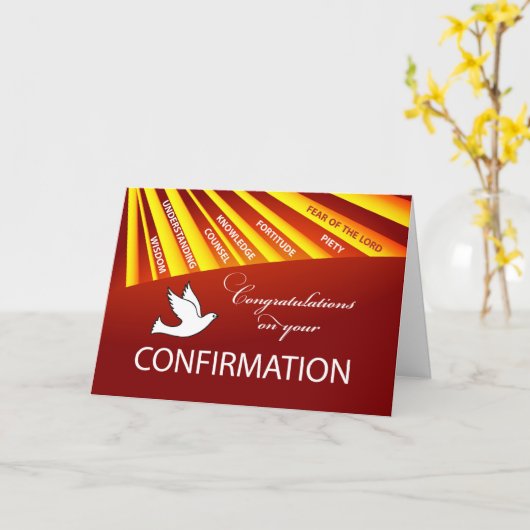 Gefeliciteerd met bevestiging Dove met Gold en Re Kaart (Gele Bloem)