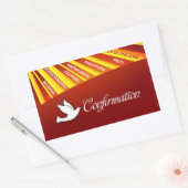 Gefeliciteerd met bevestiging Dove met Gold en Re Rechthoekige Sticker (Envelop)