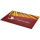 Gefeliciteerd met bevestiging Dove met Gold en Re Snijplank (Hoek)