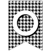 Gefeliciteerd met Black and White Houndstooth Vlaggetjes (Tweede vlag)