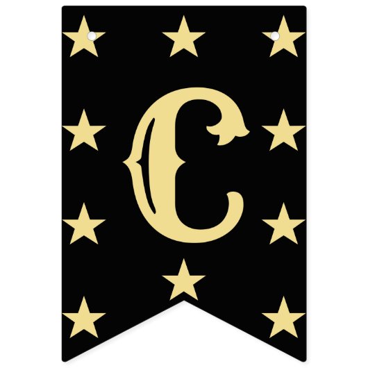 Gefeliciteerd met Black Gold Decor Modern Afstuder Vlaggetjes (Eerste vlag)