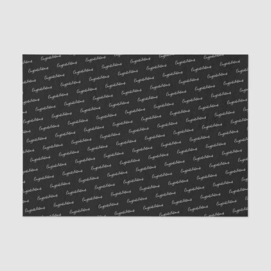 Gefeliciteerd met Black Tissue Paper - HAMbyWG Tissuepapier (Voorkant)