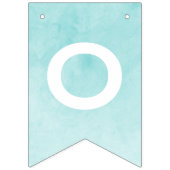 Gefeliciteerd, met Blauwgroen Waterverf wassen Vlaggetjes (Tweede vlag)