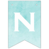 Gefeliciteerd, met Blauwgroen Waterverf wassen Vlaggetjes (Derde vlag)