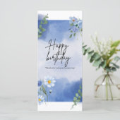 "Gefeliciteerd met Blue Blooms" (Staand voorkant)