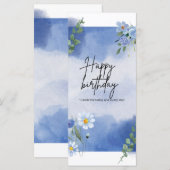 "Gefeliciteerd met Blue Blooms" (Voorkant / Achterkant)