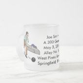 Gefeliciteerd met Bowling 300 Game,  Matglas Koffiemok (Voorkant links)