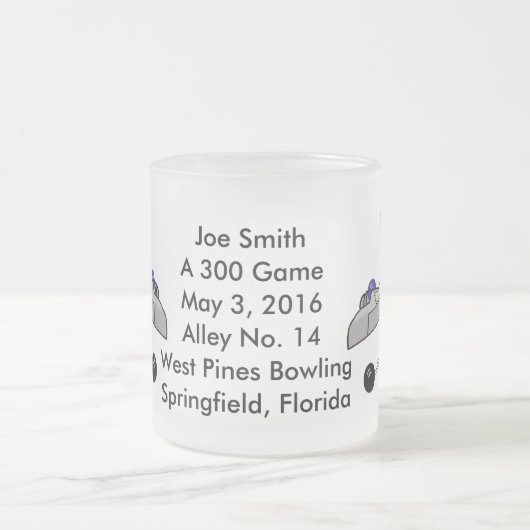 Gefeliciteerd met Bowling 300 Game, Matglas Koffiemok (Center)