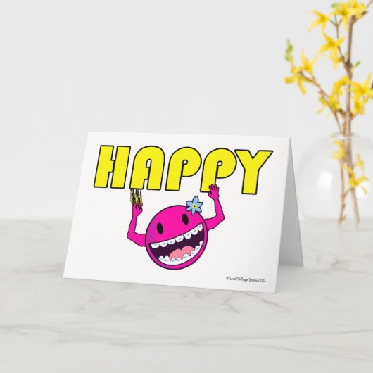 Gefeliciteerd met Braces voor meisjes, Stuck voor  Kaart (Gele Bloem)