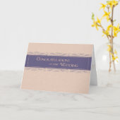 Gefeliciteerd met bruiloft, plum en Peach Colors Kaart (Gele Bloem)