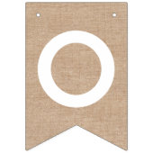 Gefeliciteerd met Burlap look Vlaggetjes (Tweede vlag)