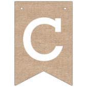 Gefeliciteerd met Burlap look Vlaggetjes (Eerste vlag)