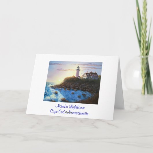 Gefeliciteerd met Cape Cod MASS Lighthouse Card Kaart (Achterkant)