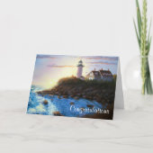 Gefeliciteerd met Cape Cod MASS Lighthouse Card Kaart (Voorkant)
